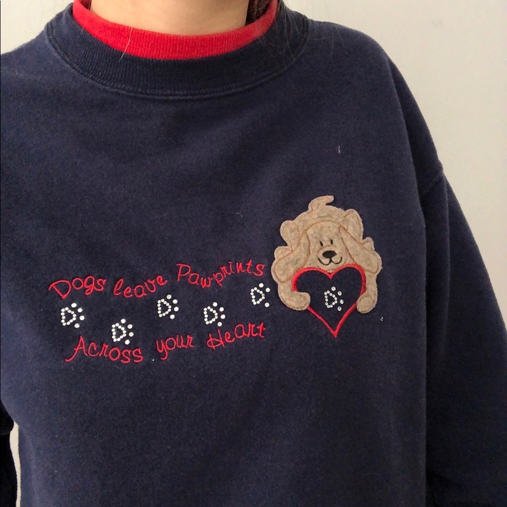 Grandma Navy and Red Crewneck Sweater!